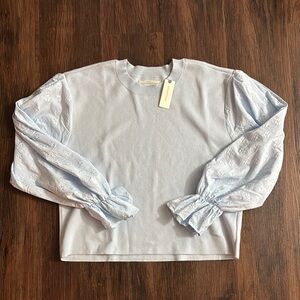 Anthropologie Sky Blue Knit Top